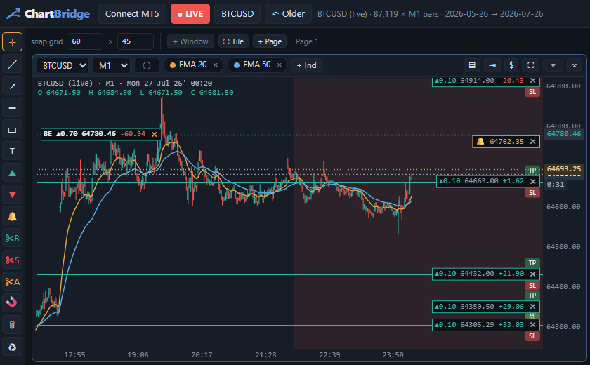 Live trading against MetaTrader 5